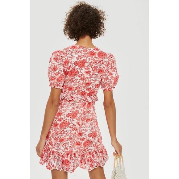 Topshop Embroidered Tie-Front Dress - Picture 2 of 8